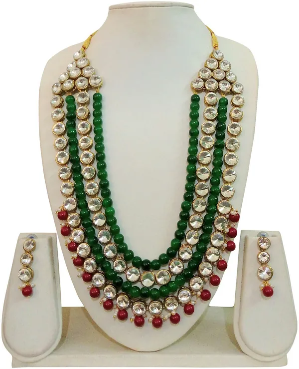 Four_Layer_Green_And_Maroon_Glass,_Alloy_Copper_Jewellery_Set_For_Women