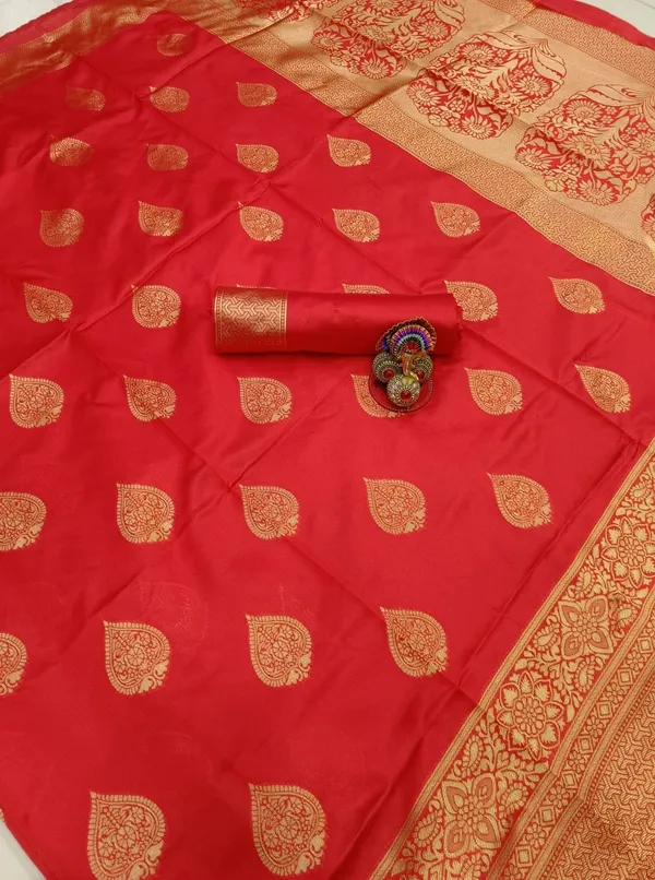 Red_Woven_Kanjivaram_Silk_Saree_with_Saree_Cover