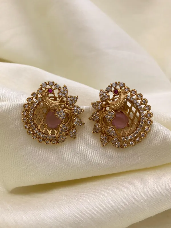 Peacock_Antique_Stud_Earrings