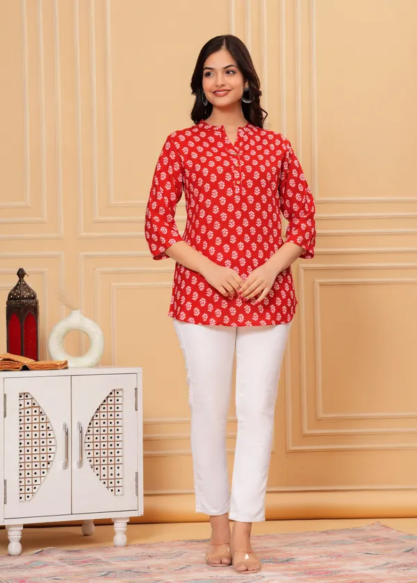 Jaipuri_PRINT_V_NECK_TOP