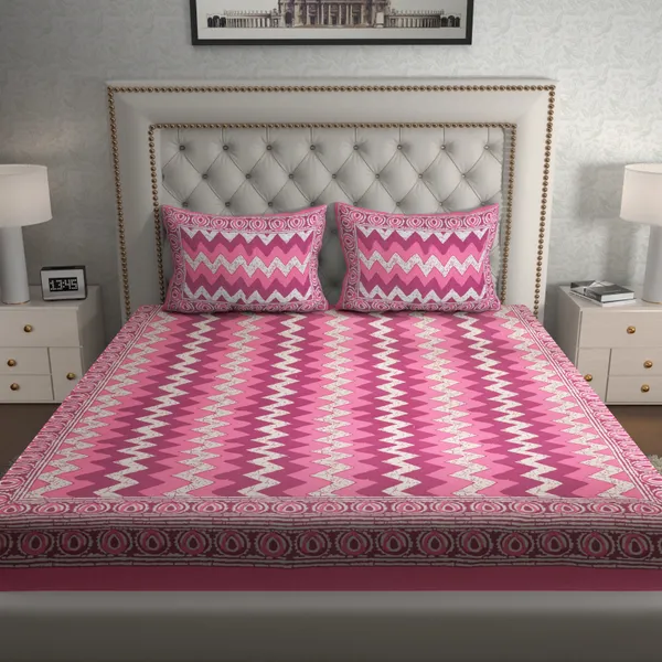 Jaipuri_Traditional_Double_Bed_Bedsheet_with_2_Pillow_Covers_-(Pink)