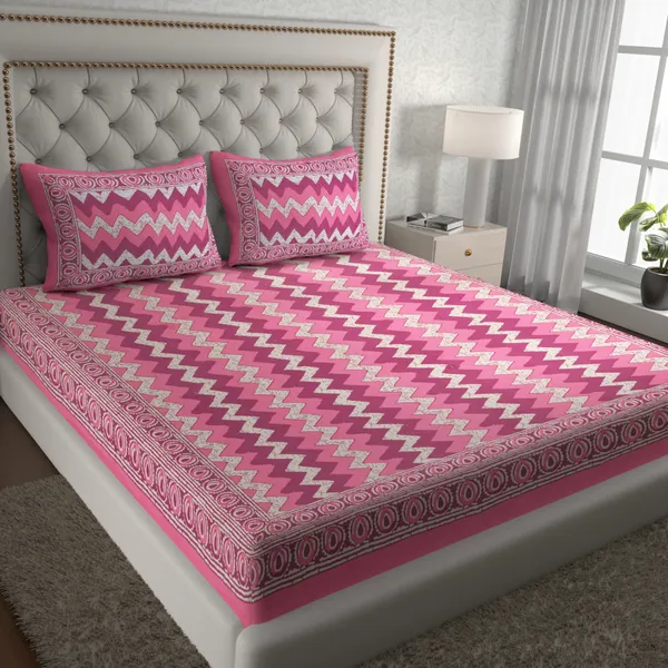 Jaipuri_Traditional_Double_Bed_Bedsheet_with_2_Pillow_Covers_-(Pink)