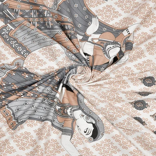 Jaipuri_print_dandiya_double_bedsheet_with_2__pillow_cover_Grey