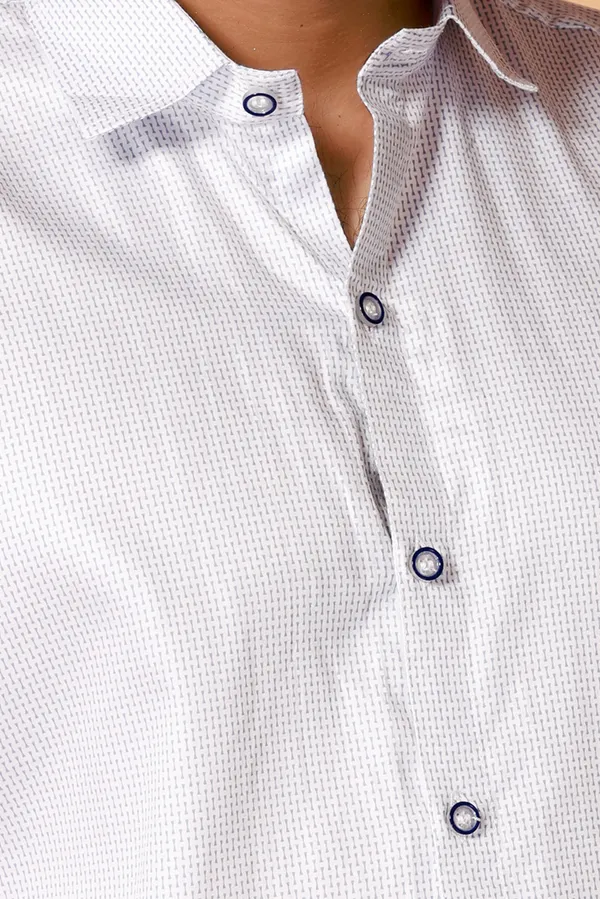 White_&_Blue_Color_Printed_Shirt