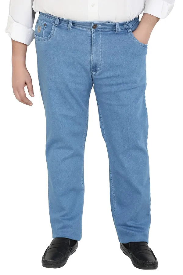 Light_Blue__Straight_Fit_Stretchable_Knitted_Jeans_Pant_5_Pocket_Solid_Design_For_Men