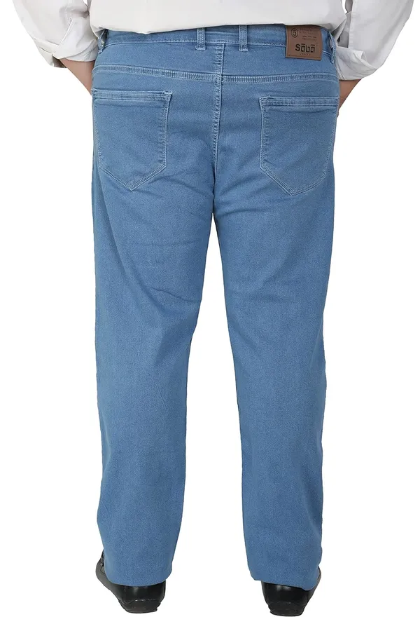 Light_Blue__Straight_Fit_Stretchable_Knitted_Jeans_Pant_5_Pocket_Solid_Design_For_Men