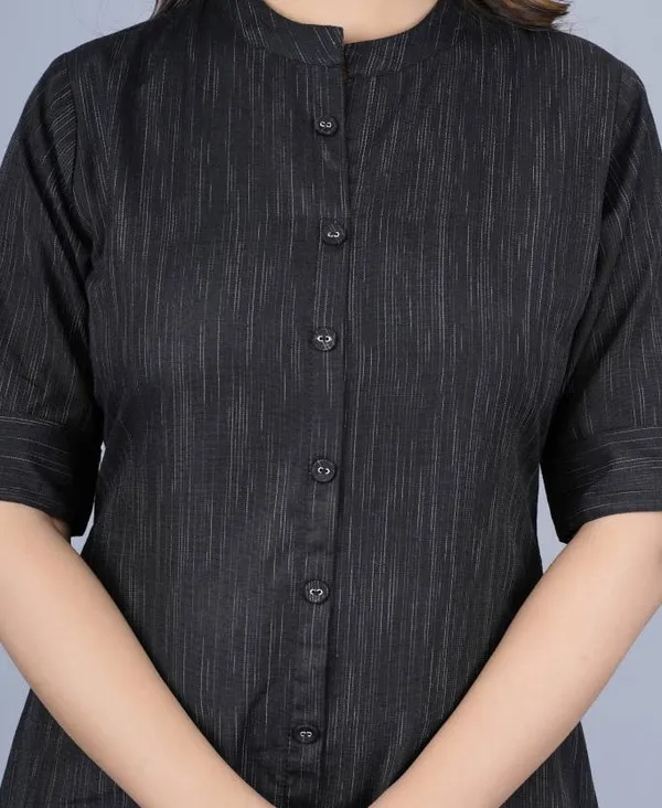 Blue_Khadi_Cotton_Regular_Kurta_For_Women