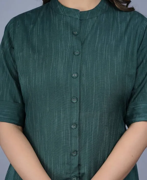 Green_Khadi_Cotton_Regular_Kurta_For_Women