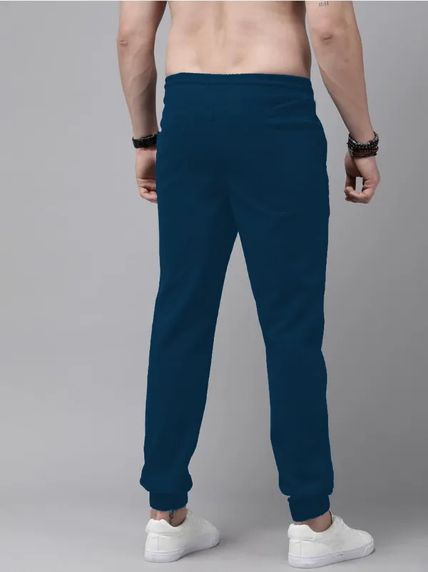 Dark_Blue_Cotton_Blend_Premium_Solid_Joggers_For_Men