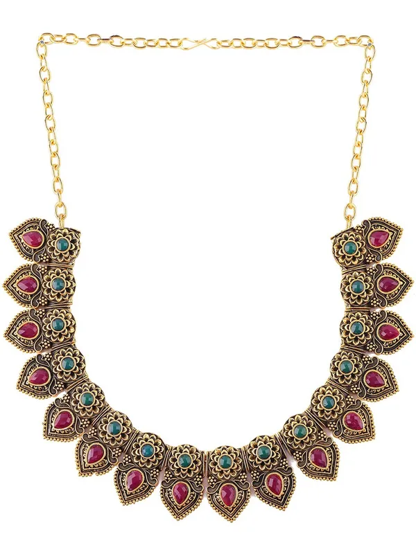 Alloy_Golden_Designer_Necklaces_Set