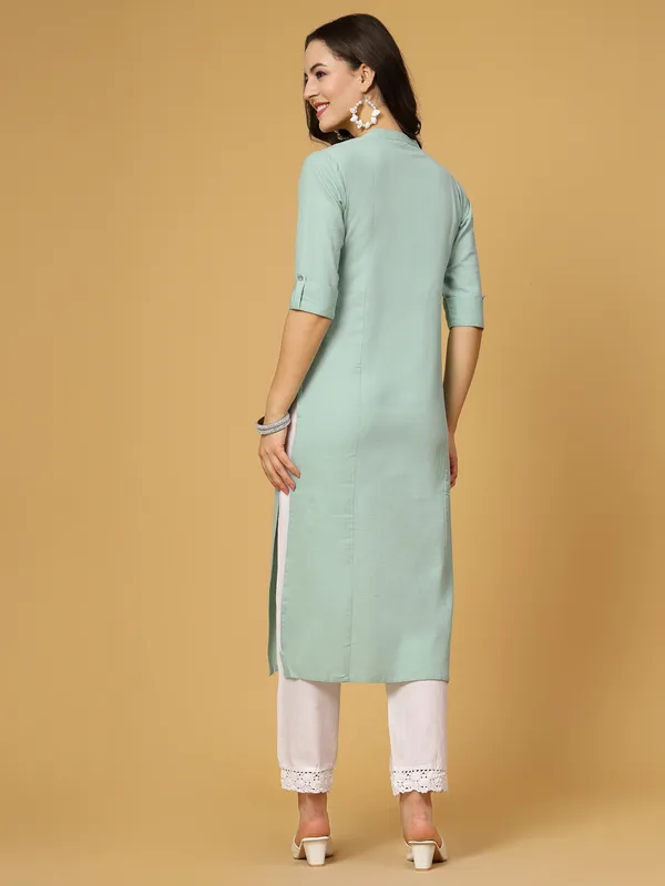 Mint_Green_Cotton_Solid_Straight_Kurta