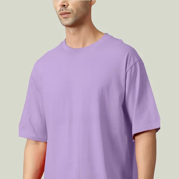 Purple_Oversized_Printed_Half_Sleeve_Cotton_T-Shirt_For_Men