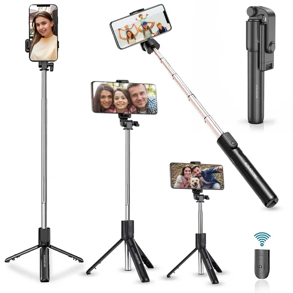 Black_Bluetooth_Selfie_Stick_Extendable_Selfie_Stick_With_Wireless_Remote_And_Tripod_Stand