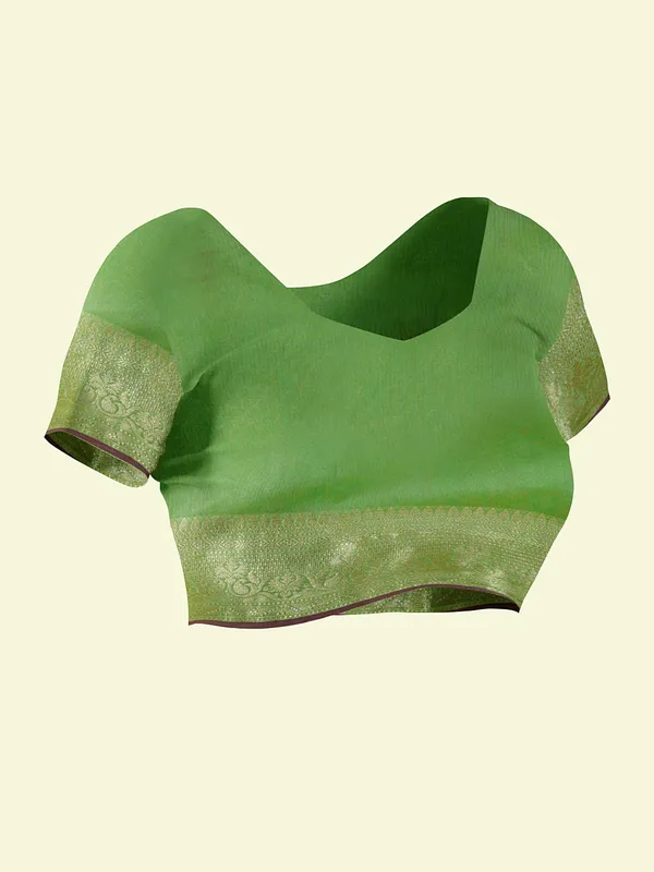 Green_Cotton_Silk_Banarasi_Sarees_For_Women