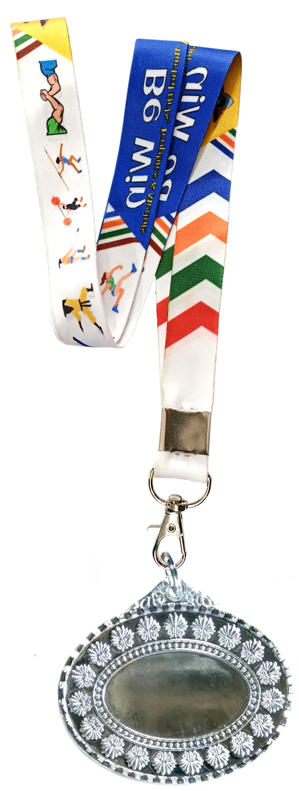 Pack_Of_12_Oval_Medals_|_With_Satin_Ribbon_|_Size_-_2.25_Inch_Dia_|_Silver