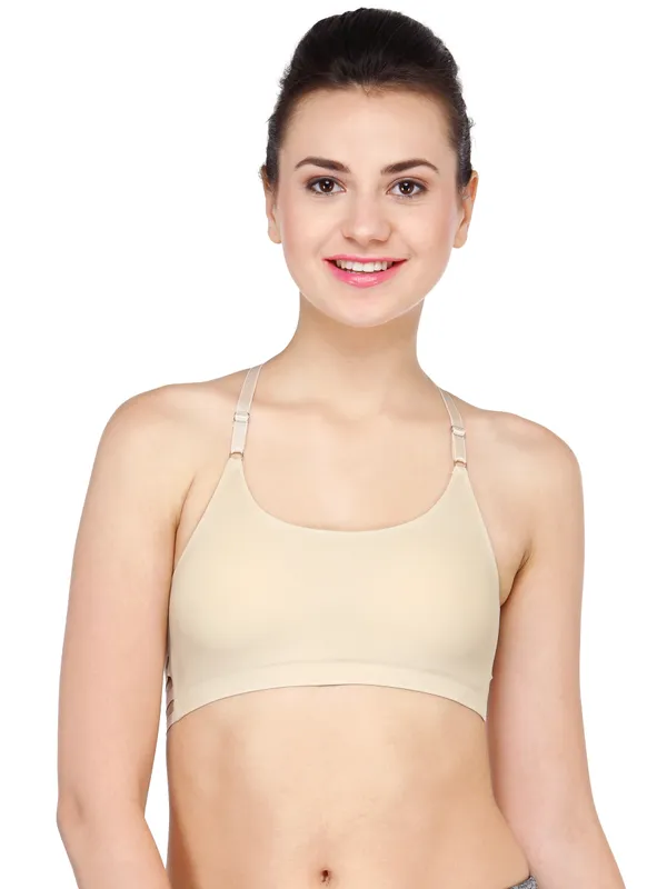 N-Gal Cross Back Athleisure Gym Workout Padded T-Shirt Crop Top