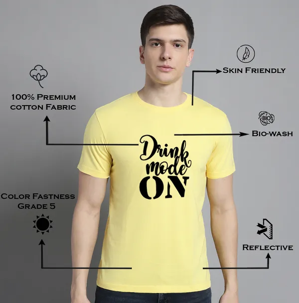 Yellow_Cotton_Drink_Mode_On_Print_Round_Neck_T-Shirt_For_Men
