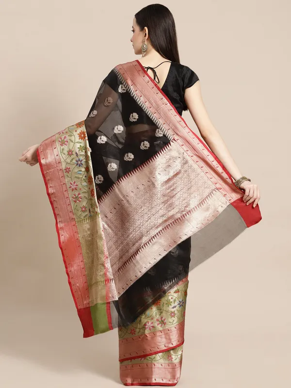 Black_Art_Silk_Banarasi_Sarees_For_Women