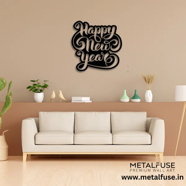Wooden_Wall_Art_for_Home_Decoration|Happy_New_Year_Script|Black