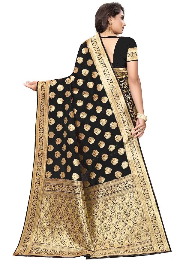 Black_Woven_Kanjivaram_Silk_Saree_with_Saree_Cover