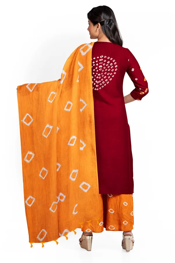 Kanishka_Pure_Rayon_Unstitched_Hand_Bandhej_Bandhani_Dress_Material_|_4.25_Meter_Top_&_Bottom_With_2_Meter_Dupatta