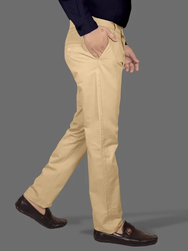 Men's_Khakhi_Regular_Fit_Premium_Cotton_Blend_Trousers