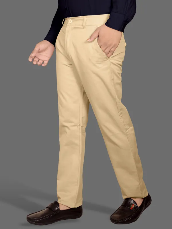 Men's_Khakhi_Regular_Fit_Premium_Cotton_Blend_Trousers