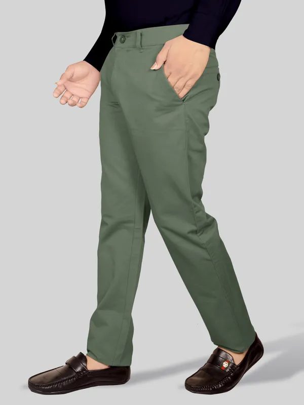 Men's_Green_Regular_Fit_Premium_Cotton_Blend_Trousers