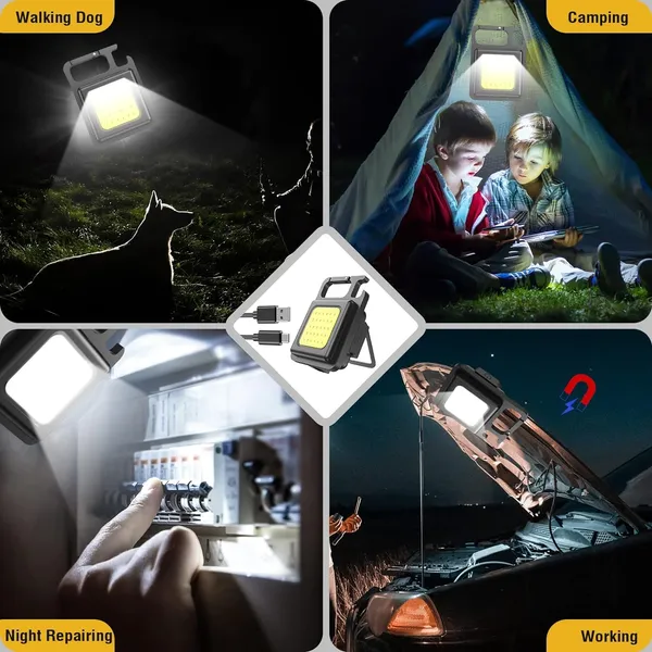 Cob_Bright_Mini_Keychain_Light__Small_Led_Flashlight_Usb_Rechargeable__4_Modes__800_Lumens__Portable_Pocket_Lights_With_Folding_Bracket_Bottle_Opener_And_Magnet__Abs