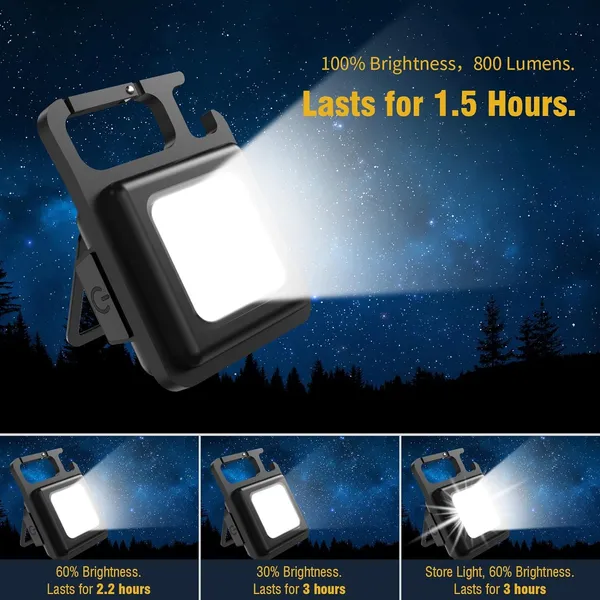 Cob_Bright_Mini_Keychain_Light__Small_Led_Flashlight_Usb_Rechargeable__4_Modes__800_Lumens__Portable_Pocket_Lights_With_Folding_Bracket_Bottle_Opener_And_Magnet__Abs