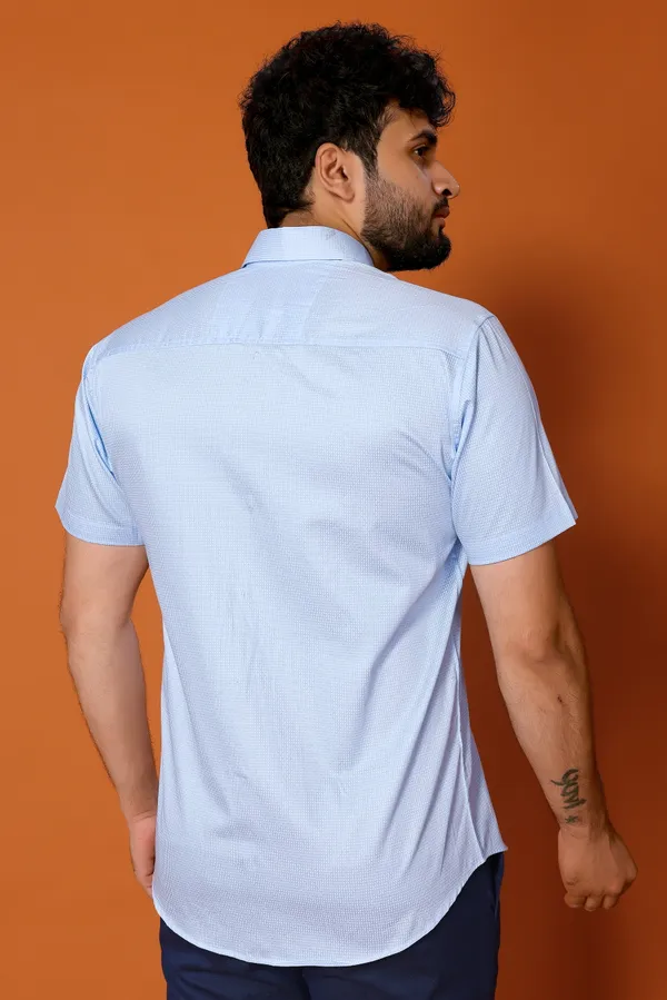 Pagazo_Blue_&_White_Colour_Printed_Shirt
