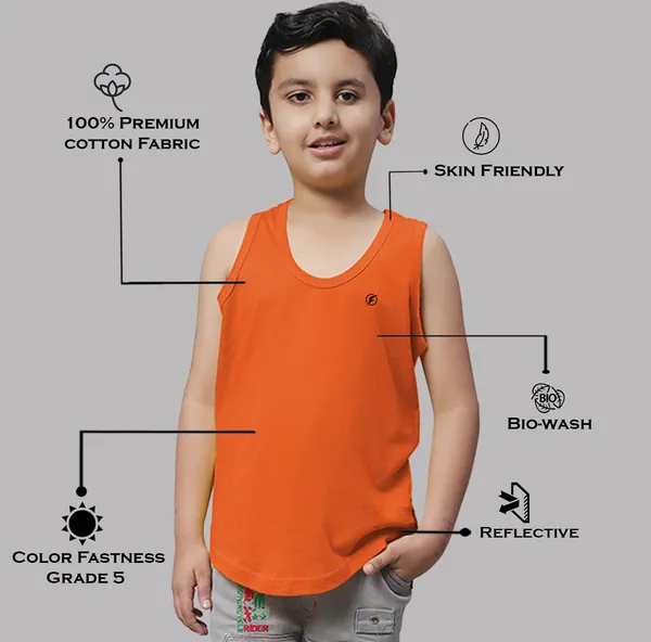 Black_&_Orange_Cotton_Round_Neck_Casual_Wear_Vest_For_Kids