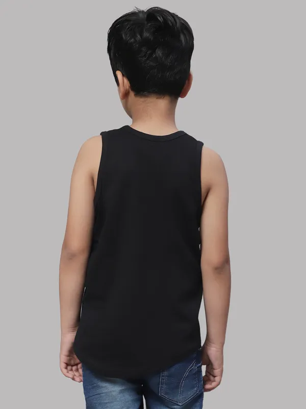 Black_Cotton_Round_Neck_Sleeveless_Vest_For_Kids