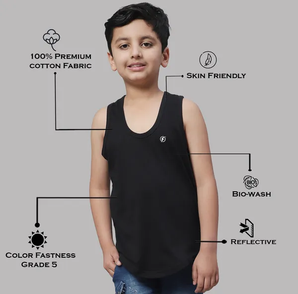 Black_Cotton_Round_Neck_Sleeveless_Vest_For_Kids