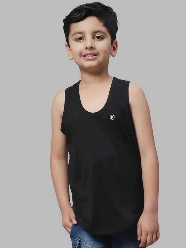 Black_&_Mustard_Cotton_Round_Neck_Casual_Wear_Vest_For_Kids