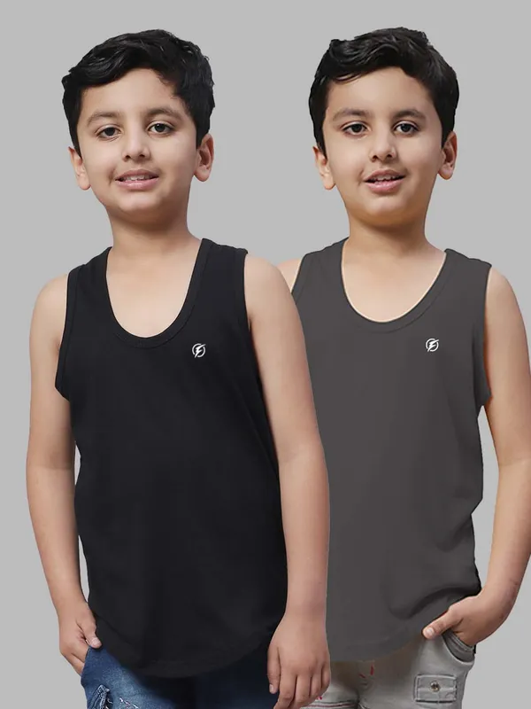 Black_&_Grey_Cotton_Round_Neck_Casual_Wear_Vest_For_Kids