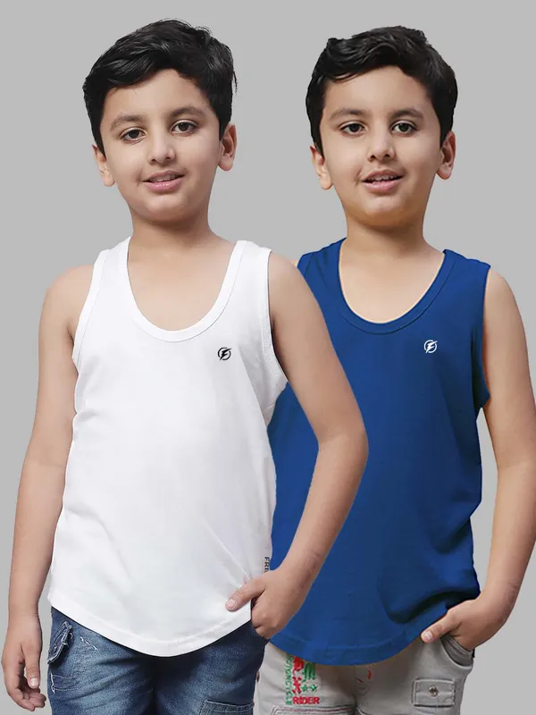 White_&_Blue_Round_Neck_Casual_Wear_Vest_For_Kids