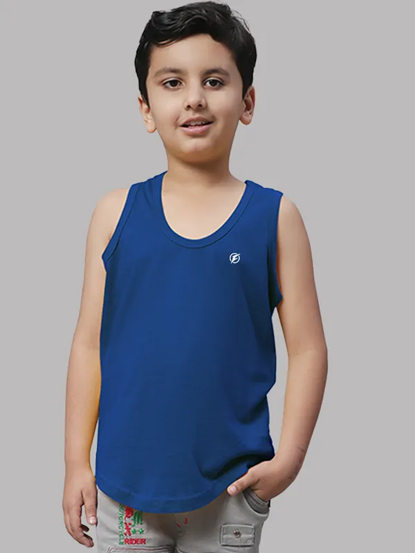 White_&_Blue_Round_Neck_Casual_Wear_Vest_For_Kids