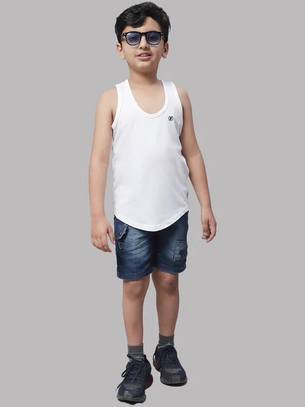 White_Cotton_Round_Neck_Sleeveless_Vest_For_Kids