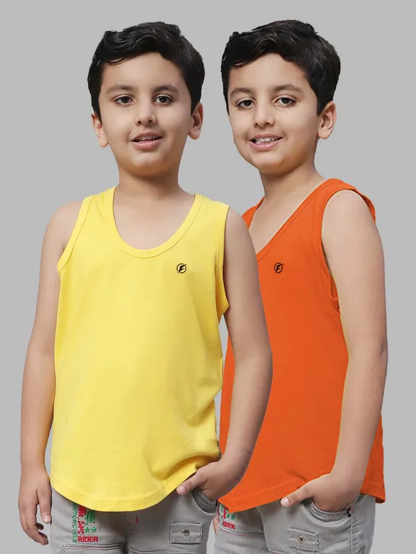 Yellow_&_Orange_Round_Neck_Casual_Wear_Vest_For_Kids