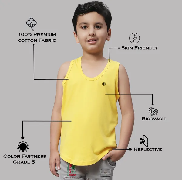 Yellow_Cotton_Round_Neck_Sleeveless_Vest_For_Kids