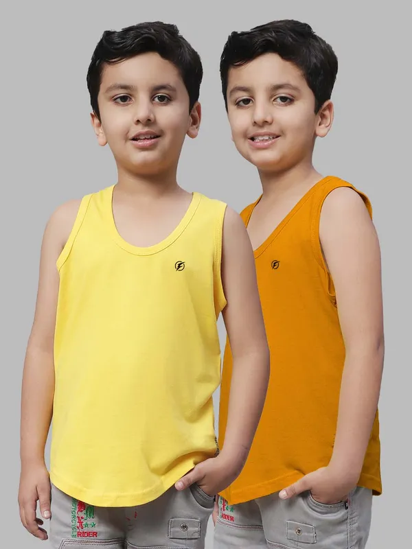 Yellow_&_Mustard_Round_Neck_Casual_Wear_Vest_For_Kids