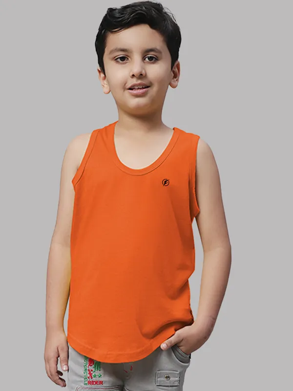 Orange_&_Navy_Blue_Round_Neck_Casual_Wear_Vest_For_Kids