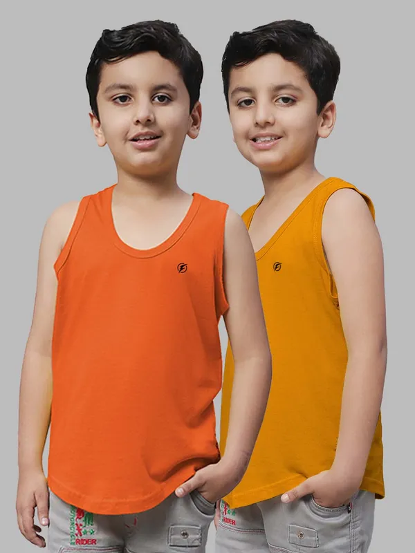 Orange_&_Mustard_Round_Neck_Casual_Wear_Vest_For_Kids