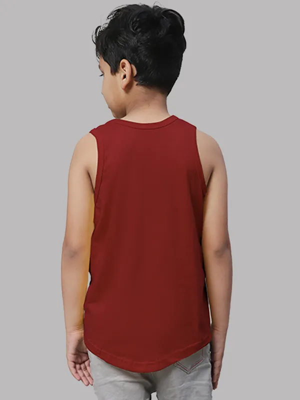 Maroon_&_Turquoise_Blue_Round_Neck_Casual_Wear_Vest_For_Kids