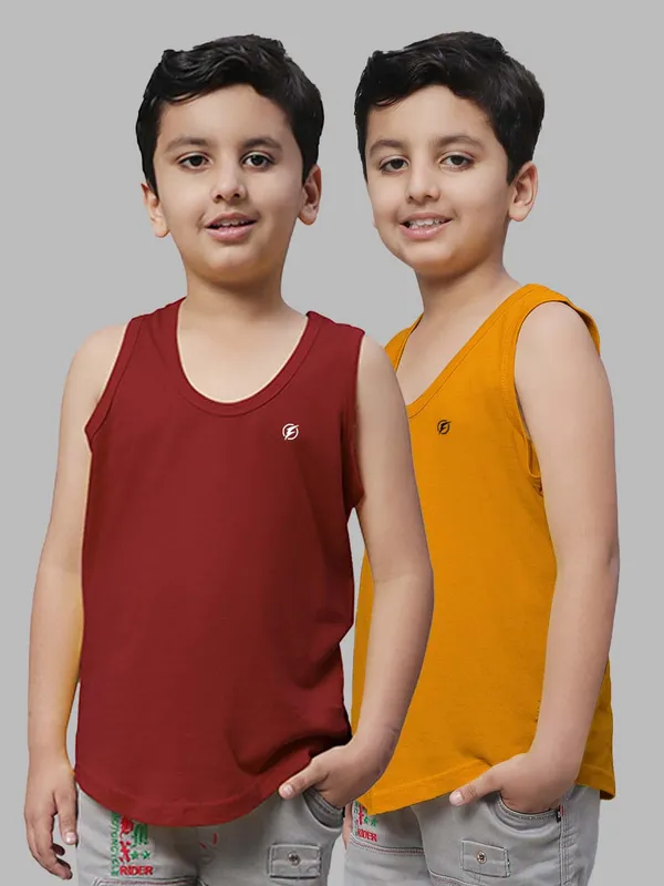 Maroon_&_Mustard_Round_Neck_Casual_Wear_Vest_For_Kids