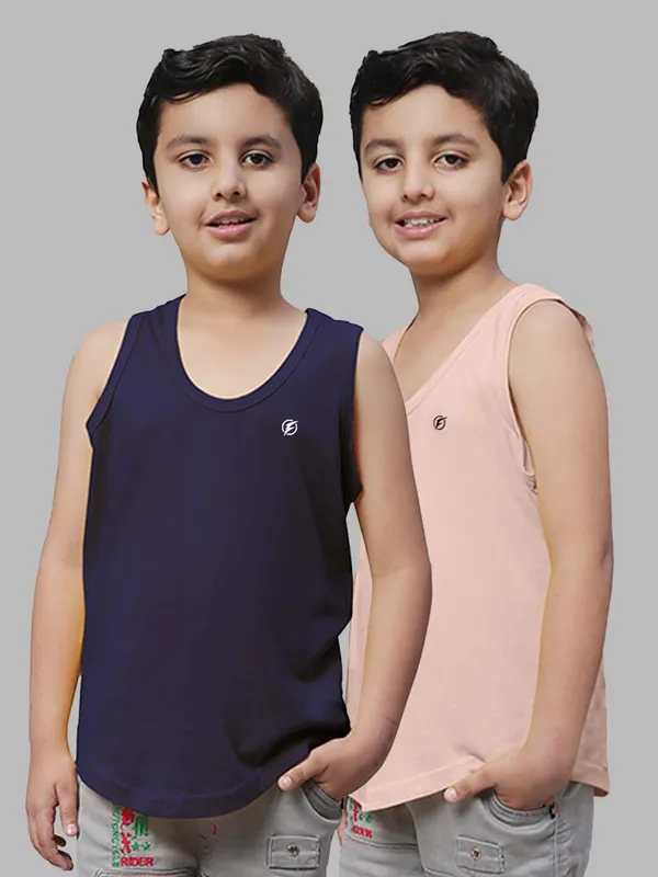 Navy_Blue_&_Coral_Round_Neck_Casual_Wear_Vest_For_Kids