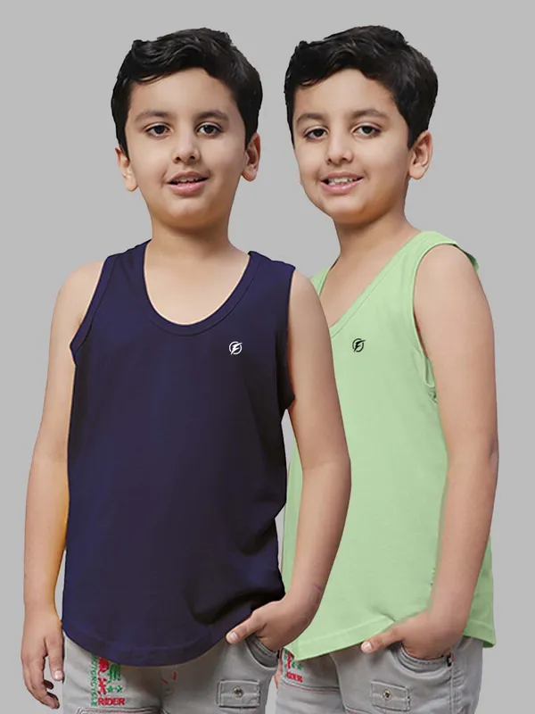 Navy_Blue_&_Sea_Green_Round_Neck_Casual_Wear_Vest_For_Kids