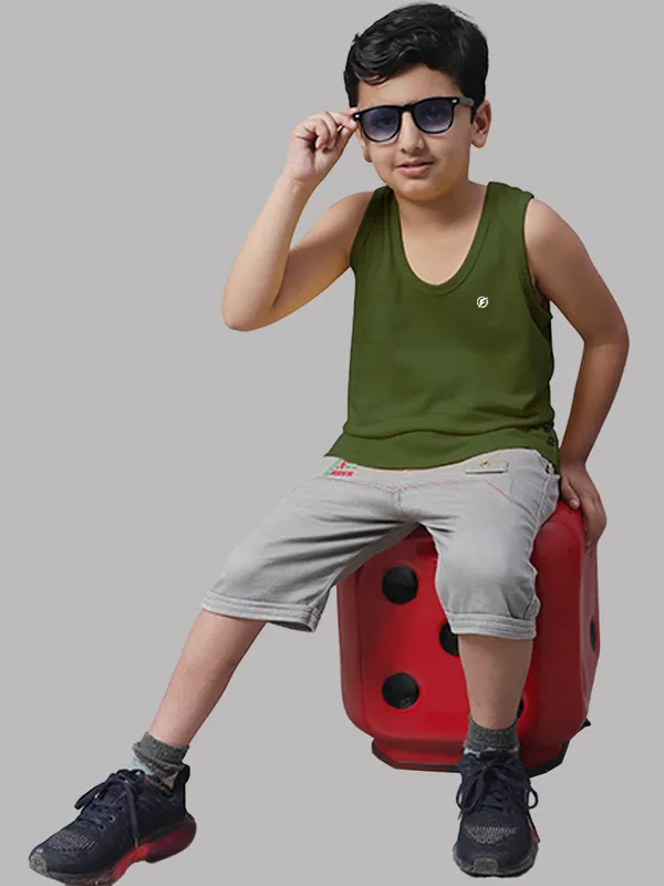 Navy_Blue_&_Olive_Green_Round_Neck_Casual_Wear_Vest_For_Kids