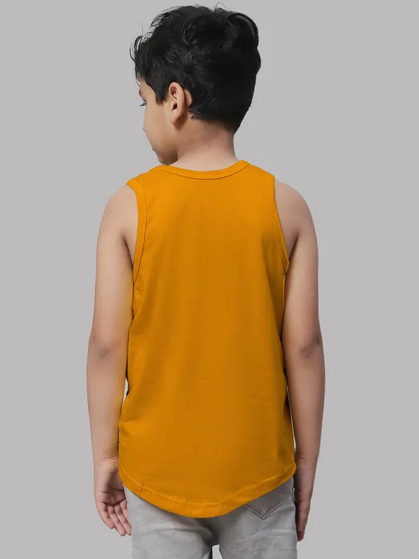 Mustard_Cotton_Round_Neck_Sleeveless_Vest_For_Kids